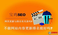 寶雞seo：網(wǎng)頁更新與排名有關系嗎?不做網(wǎng)站內(nèi)容更新排名能好嗎?